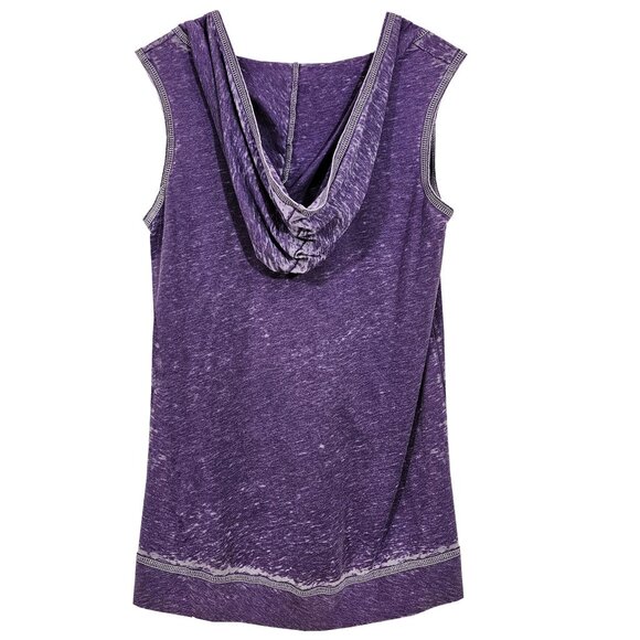 Starry Night Girl's Purple Burnout Hooded Tank - Picture 6 of 6